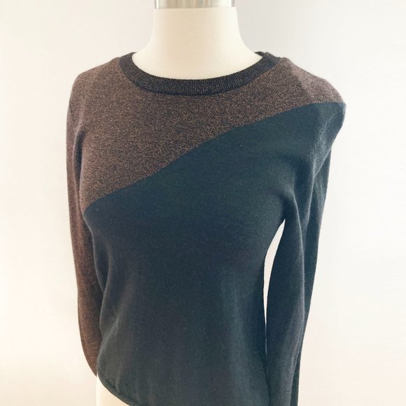 & OTHER STORIES Wool Blend Glitter Sweater, Black, S - Picture 4 of 10